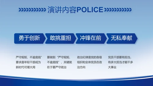 蓝色大气公安警察工作汇报动态PPT
