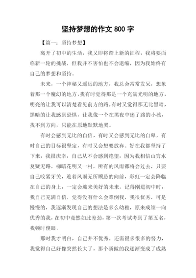 坚持梦想的作文800字.docx