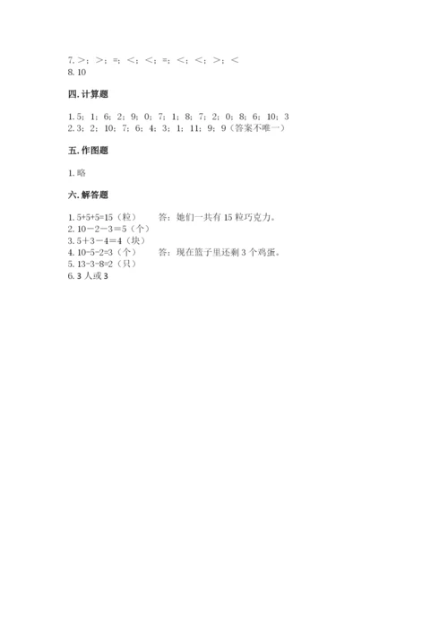 人教版一年级上册数学期末测试卷附答案【黄金题型】.docx