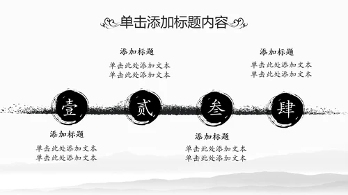 中华武术中国功夫水墨动态PPT模板