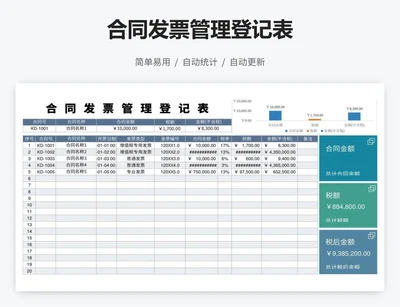 合同发票管理登记表