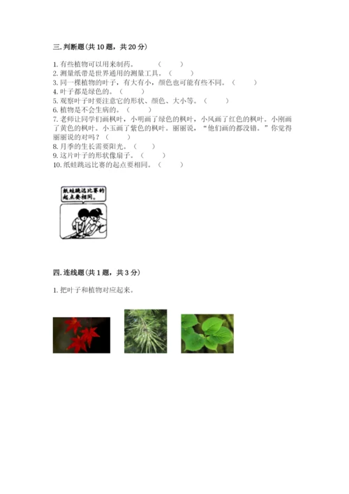 教科版一年级上册科学期末测试卷及答案（基础+提升）.docx