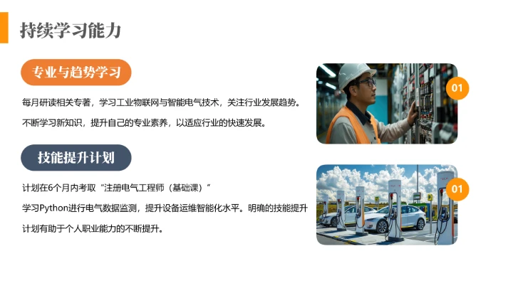 电气工程和自动化专业大学生求职个人能力综合展示职业生涯规划通用PPT模版