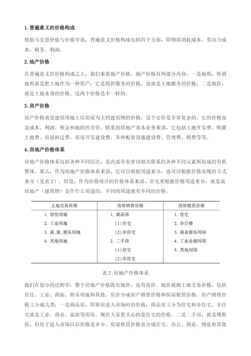 中国房地产市场价格现状和价格统计改革方向.docx