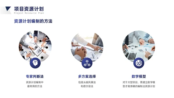 蓝灰色简约商务风项目成本管理PPT模板项目管理