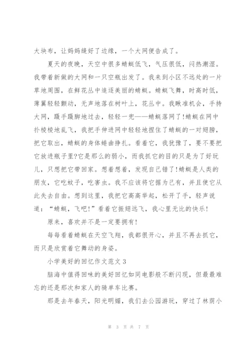 小学美好的回忆作文范文5篇.docx