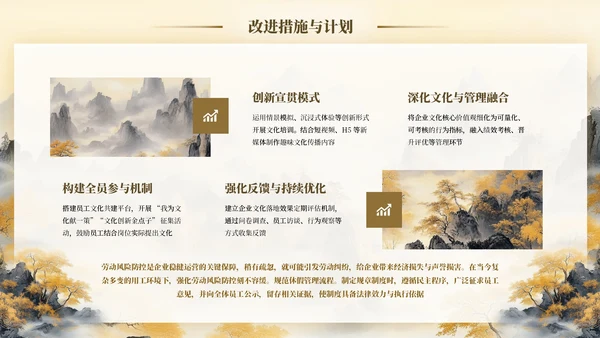 水墨中国风奋楫笃行XX公司人事管理工作季度工作总结通用PPT模板