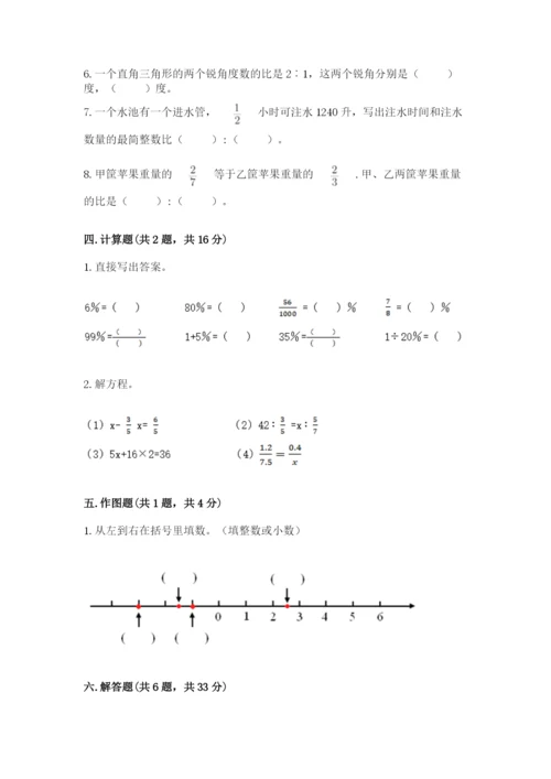 六年级下册数学期末测试卷含答案【研优卷】.docx