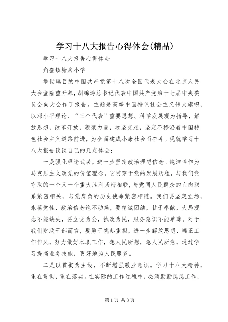 学习十八大报告心得体会(精品) (2).docx