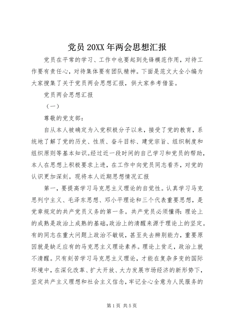 党员某年两会思想汇报.docx