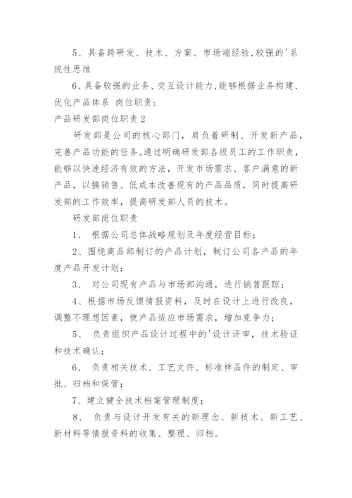产品研发部岗位职责.docx