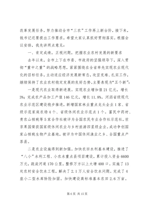 农村工作会议讲话稿两篇.docx