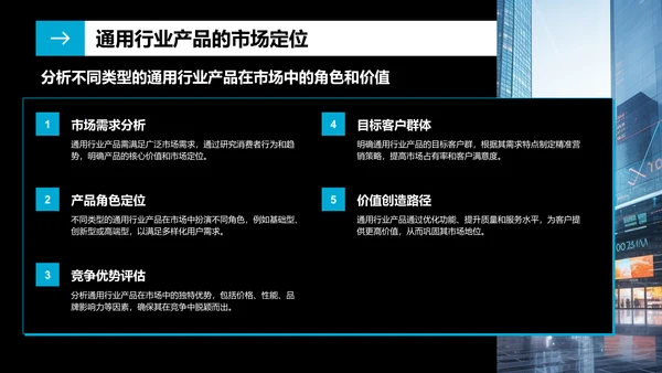 蓝色商务风通用行业产品介绍PPT模板