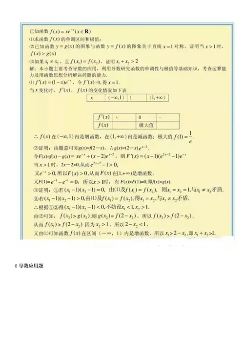 高考数学导数压轴题7大题型总结