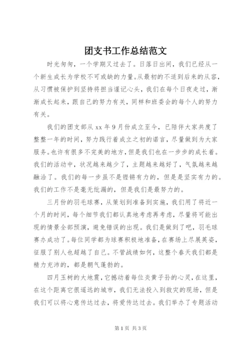 团支书工作总结范文.docx