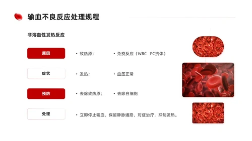 简约红色形状输血相关知识培训课件PPT