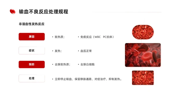 简约红色形状输血相关知识培训课件PPT