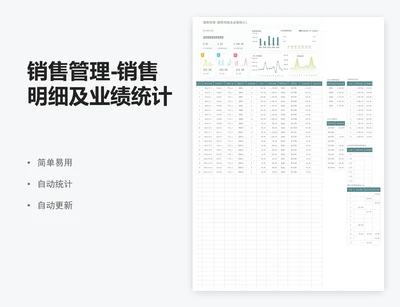 销售管理-销售明细及业绩统计表