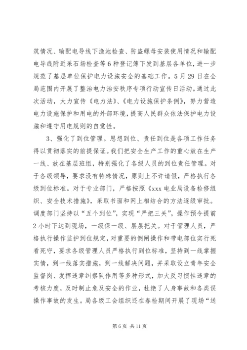 电业局上半年安全工作总结与下半年工作计划 (2).docx