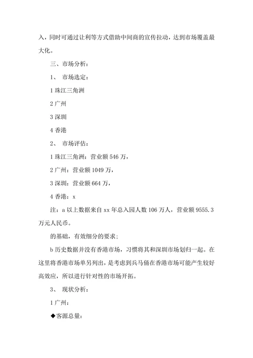 旅游景点市场营销策划