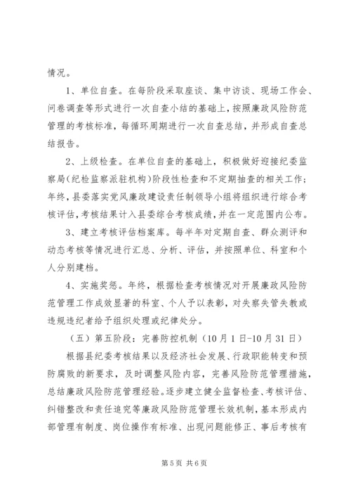 食药监局廉政管理工作方案.docx