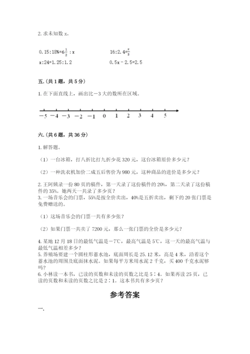 小学六年级数学摸底考试题精品【必刷】.docx