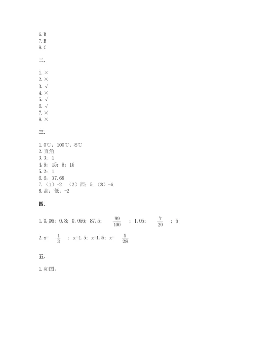 小学六年级数学摸底考试题【历年真题】.docx
