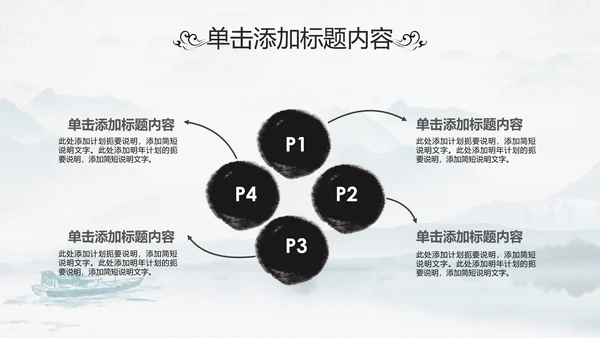 中国传统文化国学经典水墨中国风ppt模板