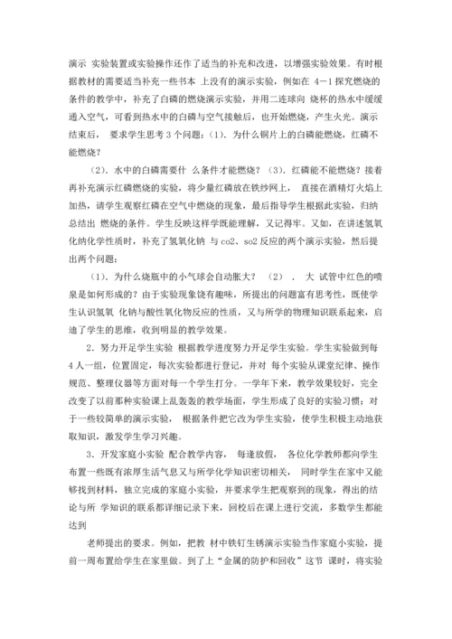 化学实验教学工作总结.docx