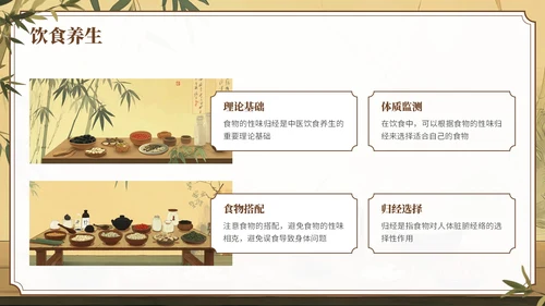 棕色中国风中医养生知识科普PPT模板