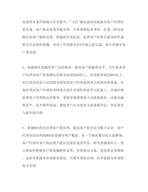 精编销售经理销售工作参考计划范文.docx