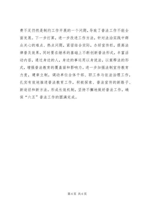 乡镇工信委六五普法工作总结.docx