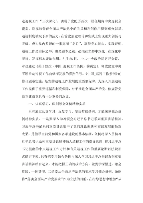 巡视巡查工作个人心得体会范文五篇.docx