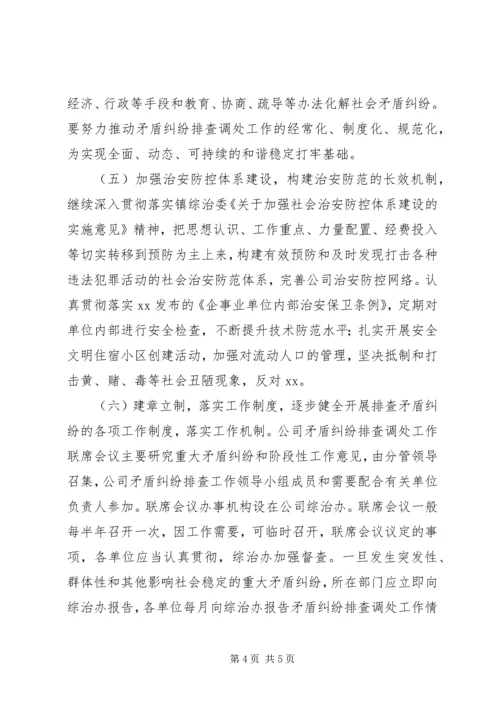 企业内部矛盾调排工作方案.docx