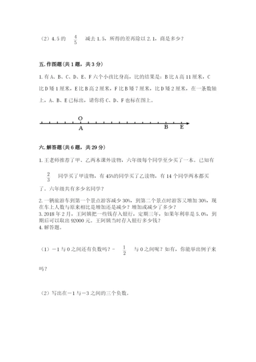 城步苗族自治县六年级下册数学期末测试卷精编.docx