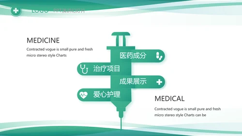 绿色清新医院门诊医保报销动态PPT