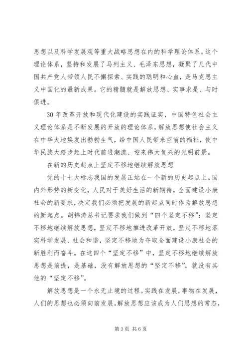 解放思想心得体会之改革开放XX年(1).docx