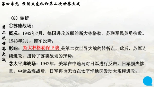 第四单元复习 经济大危机和第二次世界大战 课件