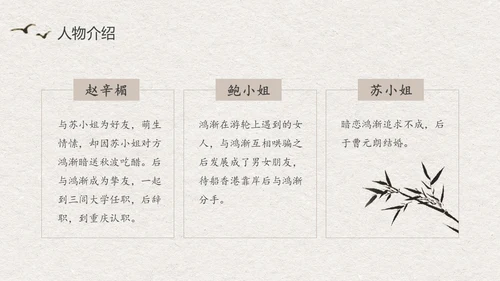 中国风水墨江南读书笔记名著围城PPT读书分享
