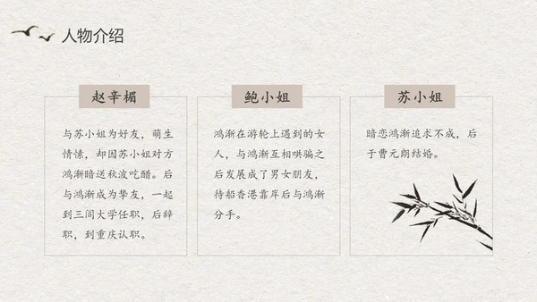 中国风水墨江南读书笔记名著围城PPT读书分享