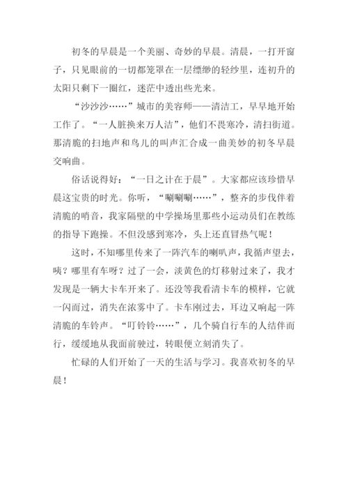 初冬的早晨作文400字.docx