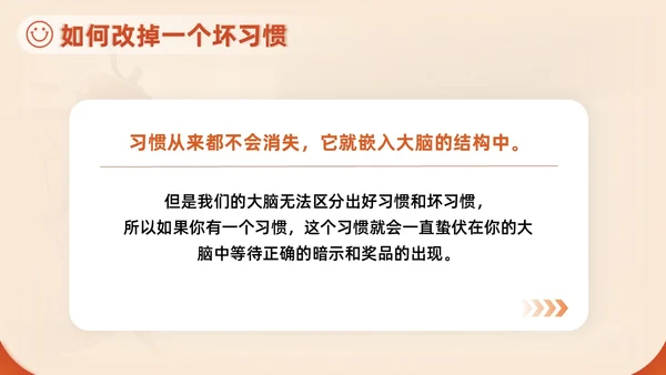 橙色红色实拍风习惯的力量主题教育养成好习惯培训PPT习惯力量