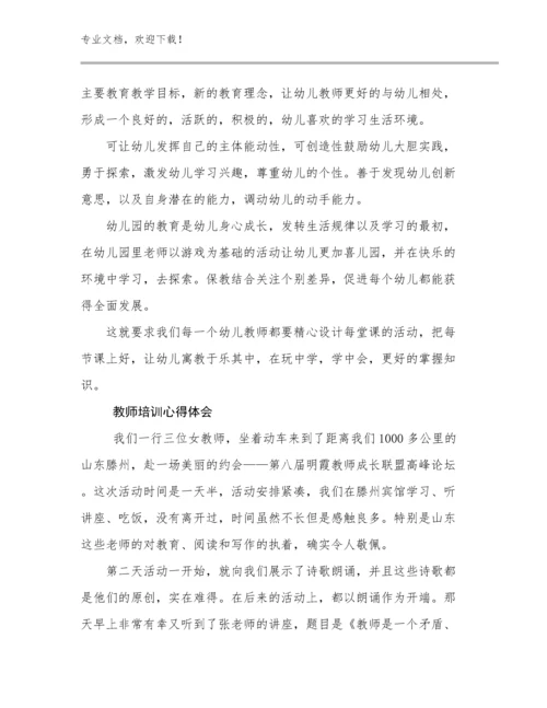 教师培训心得体会例文13篇.docx