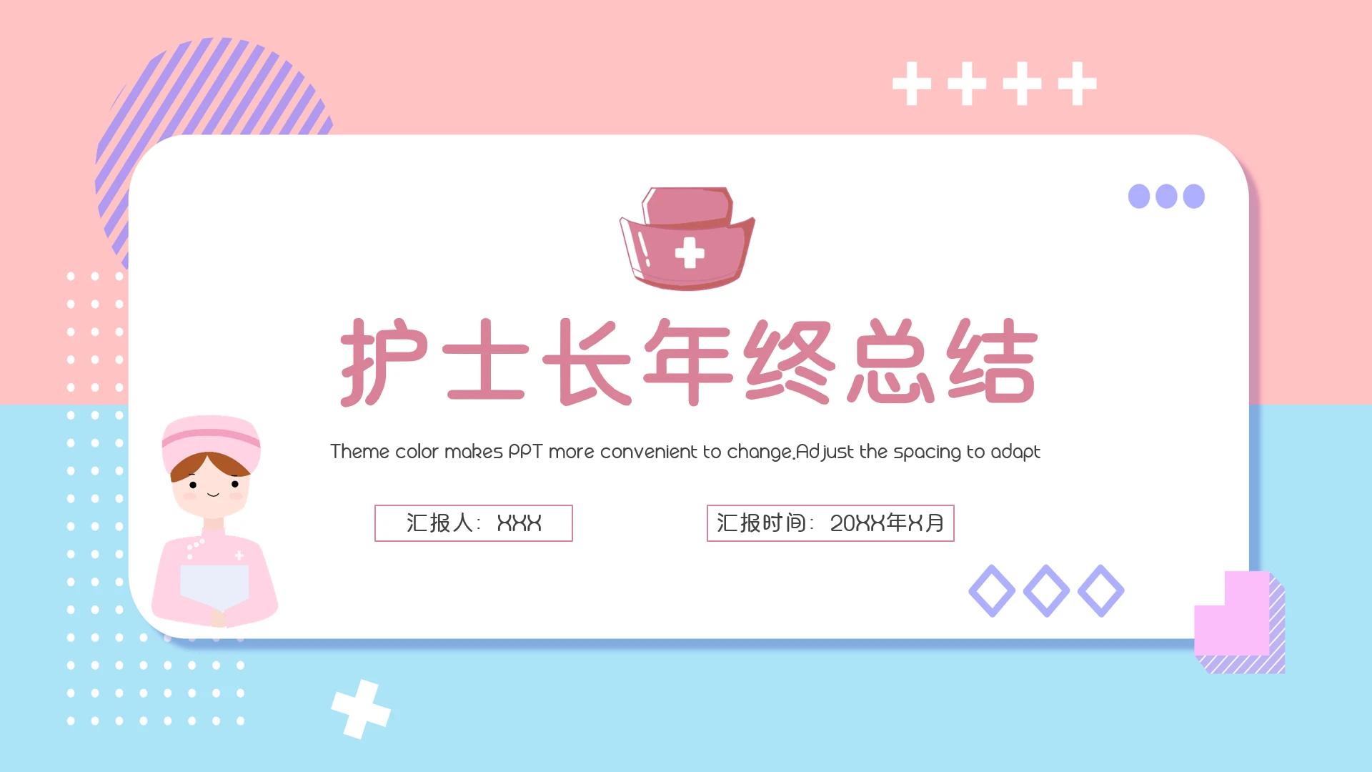 护士长年终述职报告年终总结汇报PPT模板