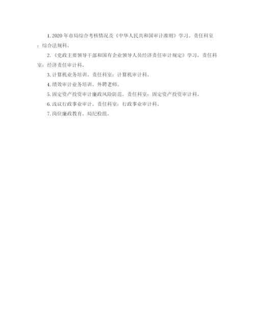 精编之审计业务学习计划范文.docx