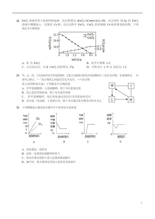 2021学科特长生化学模拟试题(一).docx