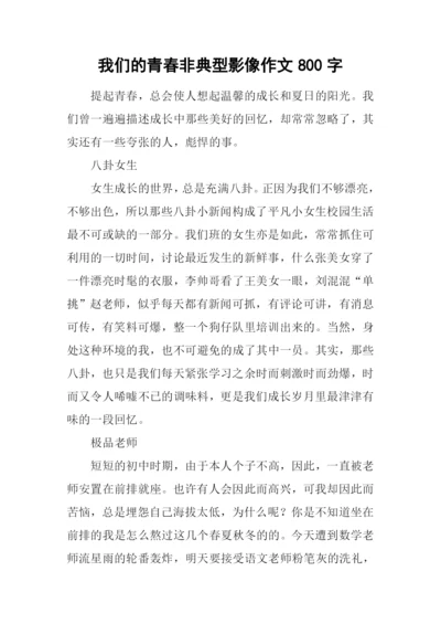 我们的青春非典型影像作文800字.docx