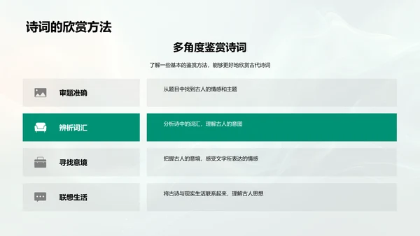 古诗词艺术人文讲解PPT模板