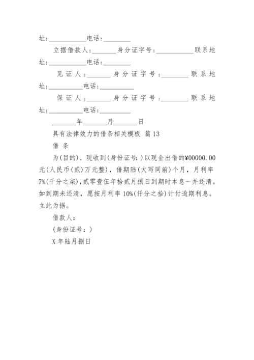 具有法律效力的借条相关模板_1.docx