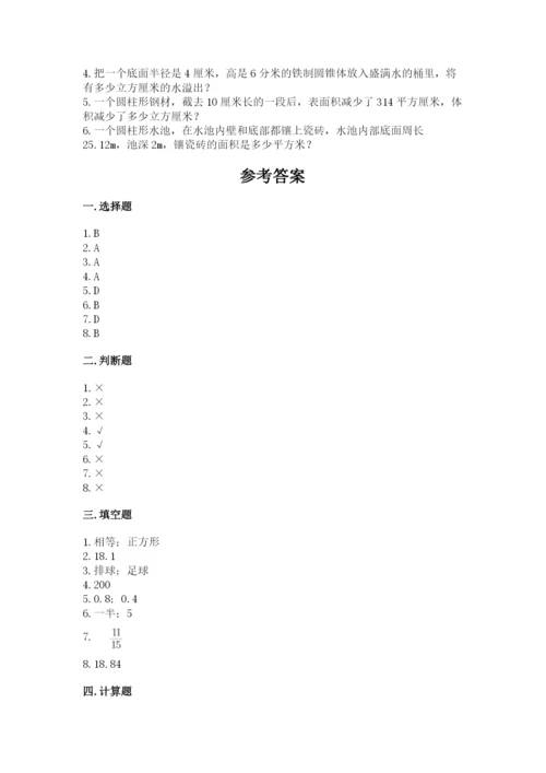 北京版六年级下册数学期中测试卷及完整答案【考点梳理】.docx